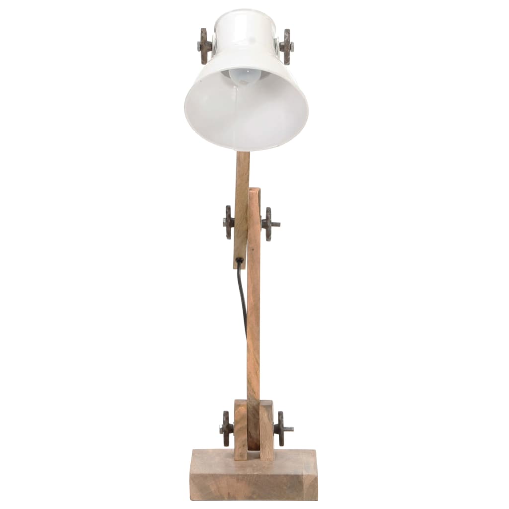 vidaXL Bureaulamp industrieel rond E27 58x18x90 cm wit