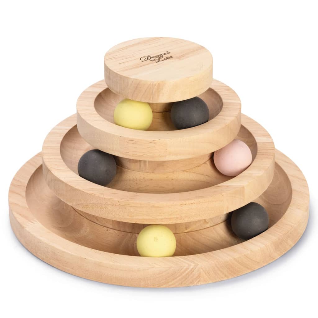 Designed by Lotte Kattenspeeltoren Mia 26x14,5 cm hout