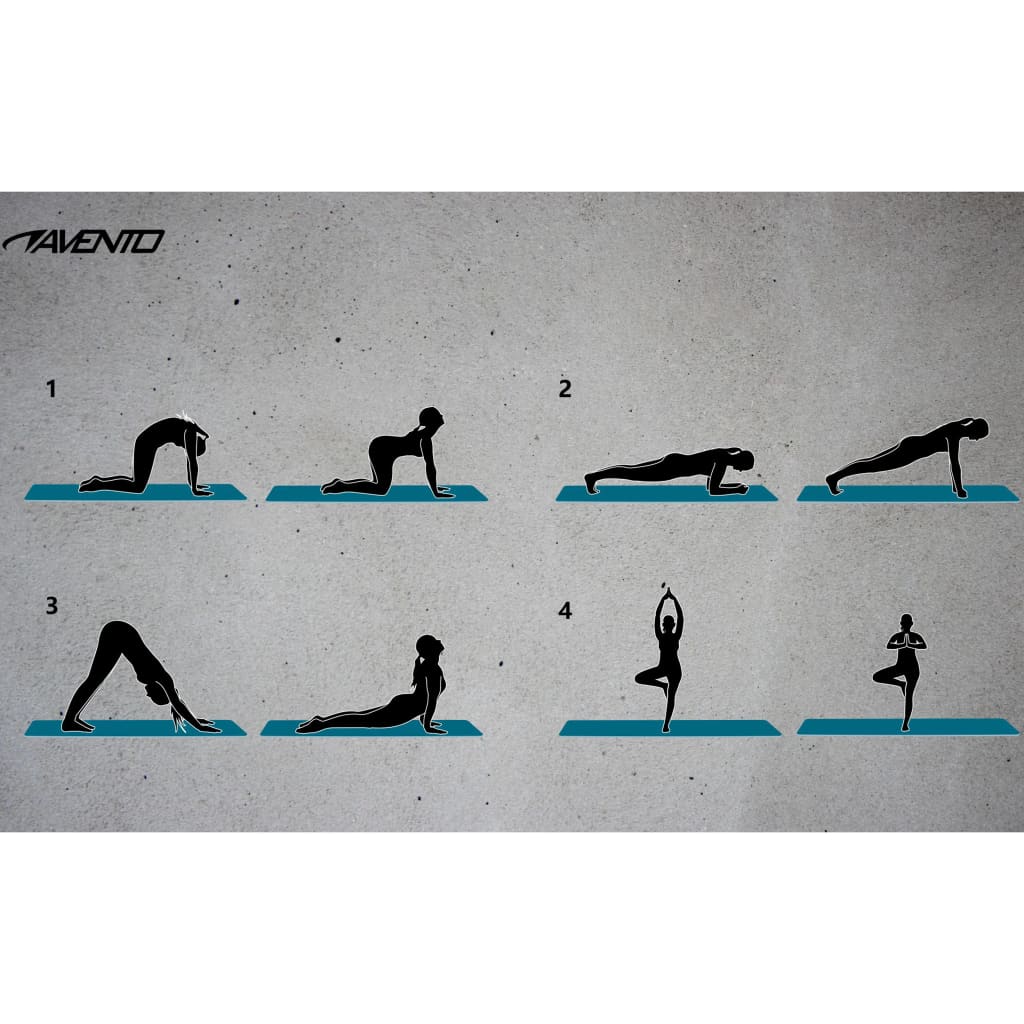 Avento Fitness-/yogamat Basic blauw