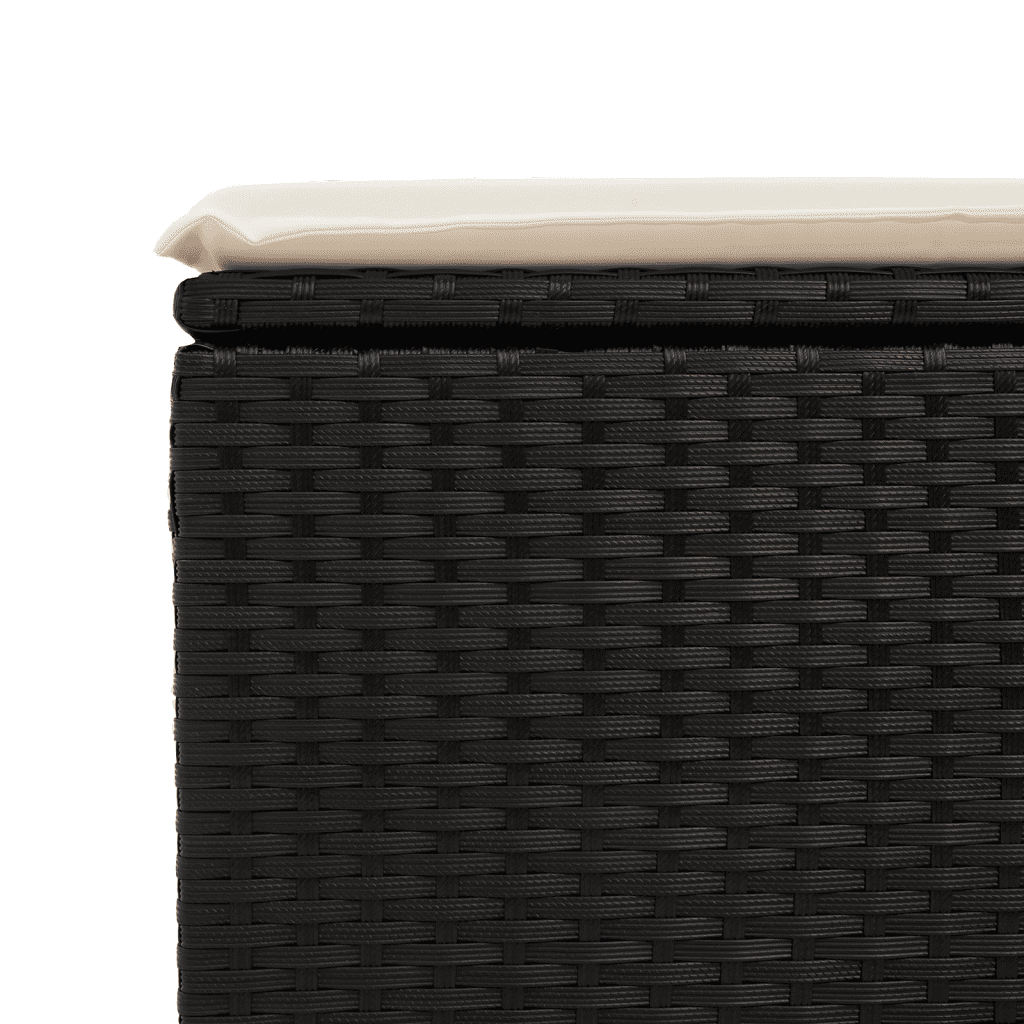 vidaXL 8-delige Loungeset met kussens poly rattan zwart