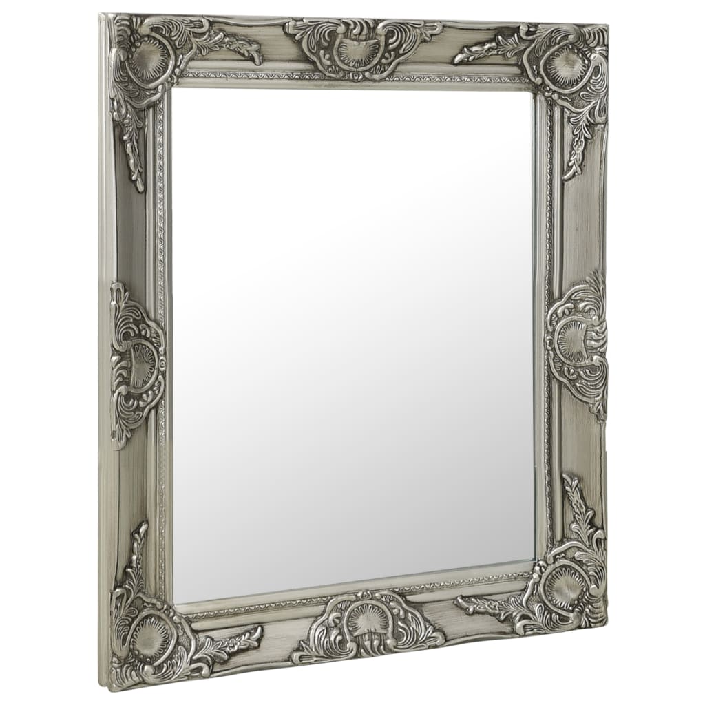 vidaXL Wandspiegel barok stijl 50x60 cm zilverkleurig