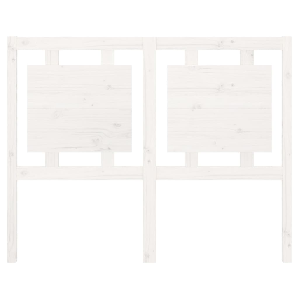 vidaXL Hoofdbord 125,5x4x100 cm massief grenenhout wit