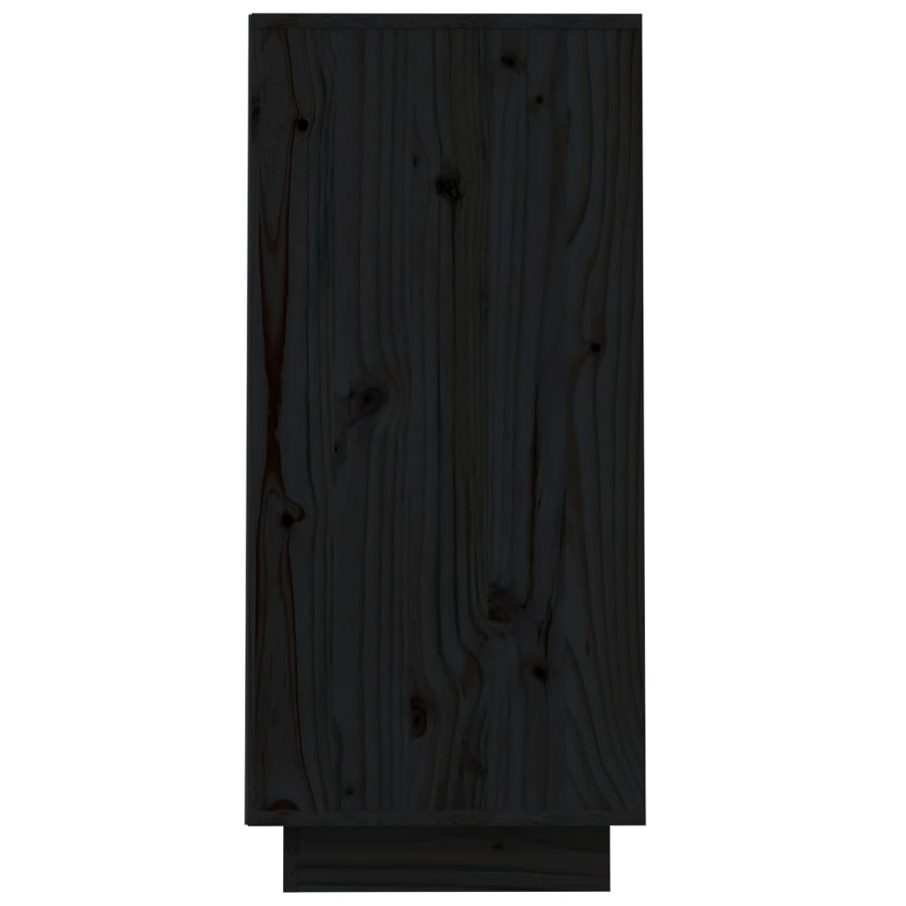 vidaXL Wandkast 60x34x75 cm massief grenenhout zwart