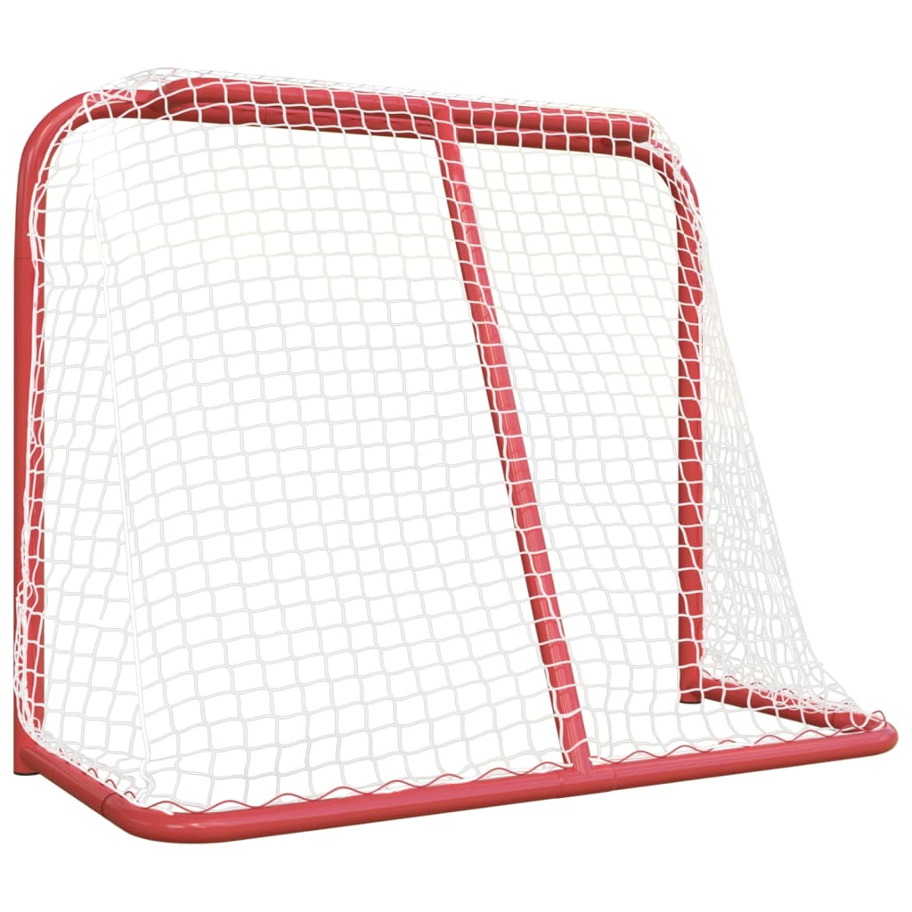 vidaXL Hockeydoel 183x71x122 cm polyester rood en wit