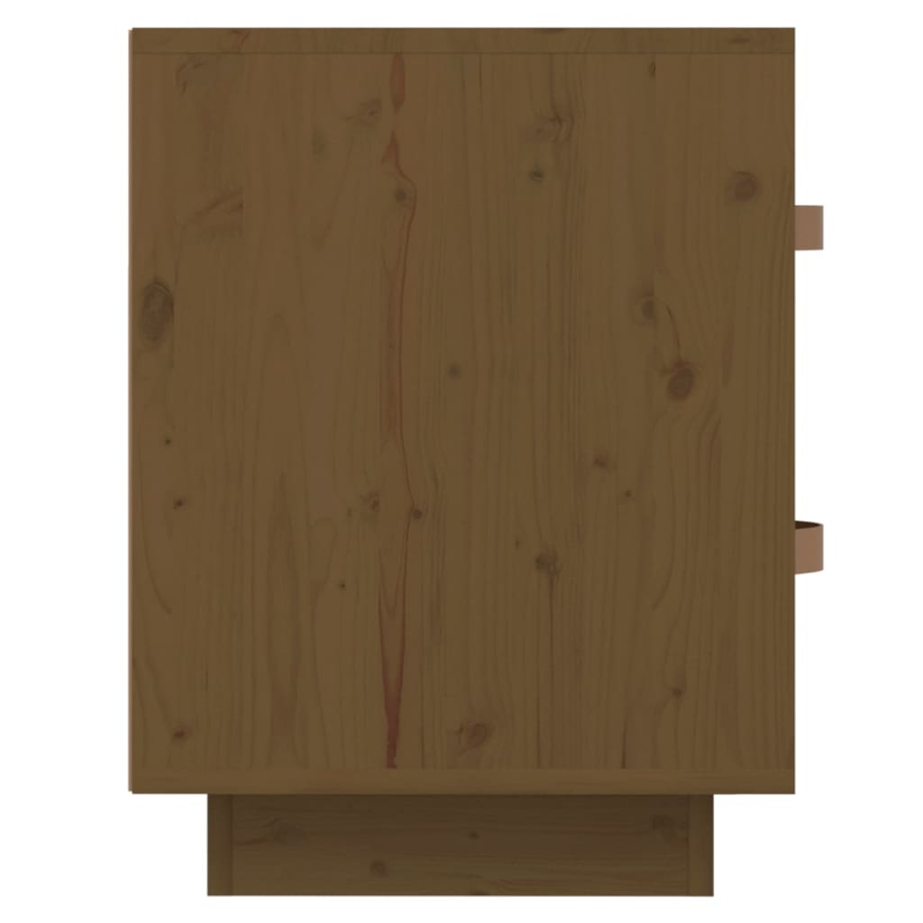 vidaXL  Nachtkastje 40x34x45 cm massief grenenhout honingbruin