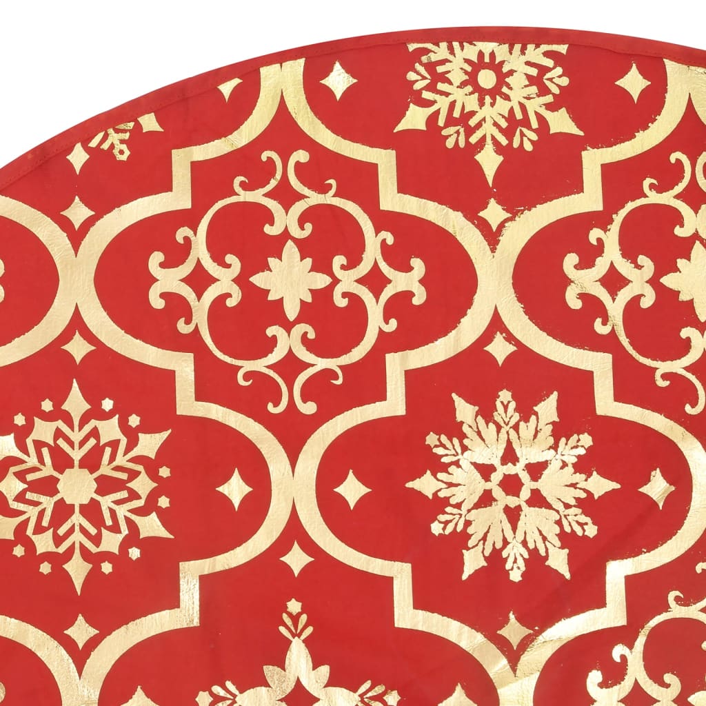 vidaXL Kerstboomrok luxe met sok 122 cm stof rood