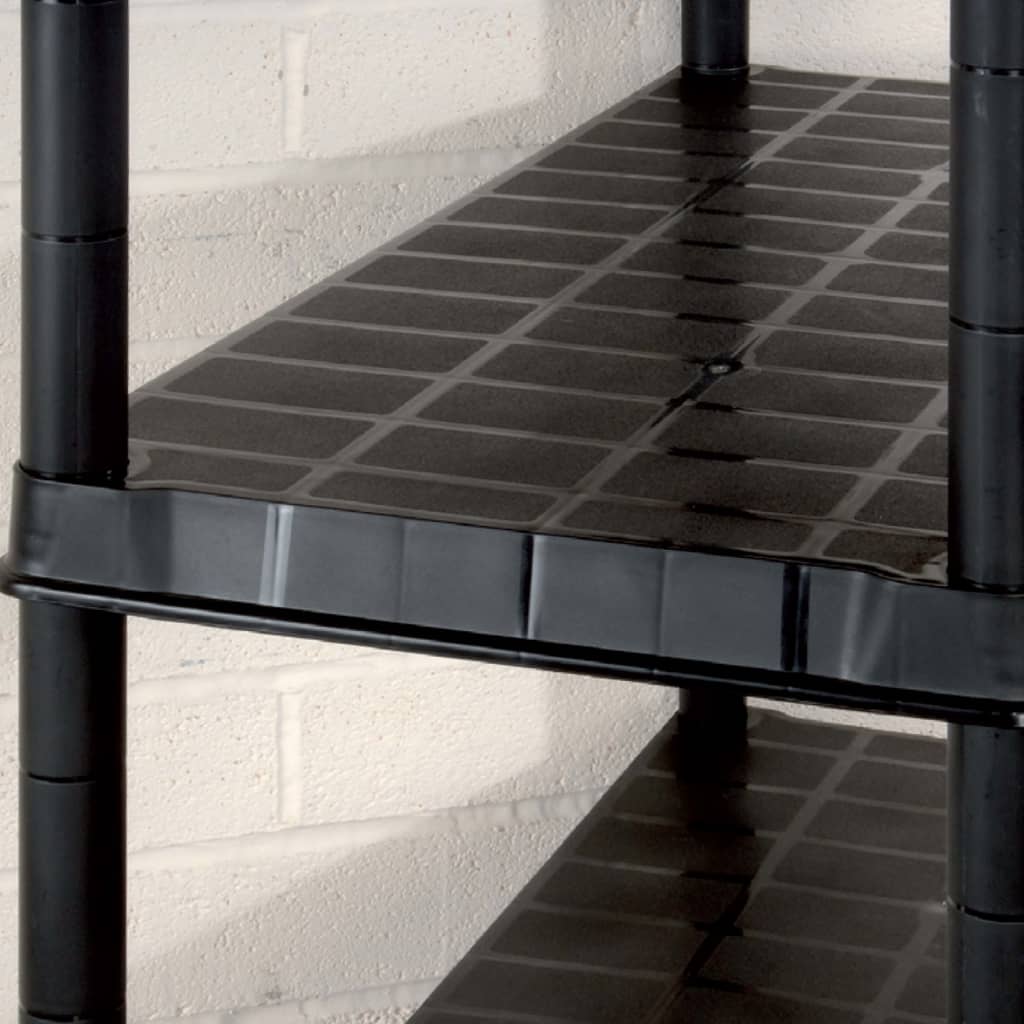 vidaXL Opbergrek 5-laags 85x40x185 cm kunststof zwart