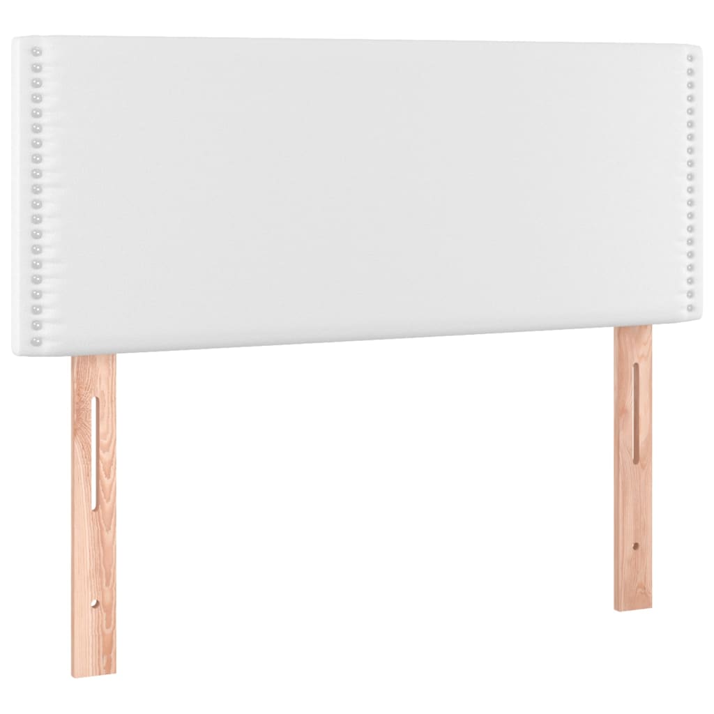 vidaXL Boxspring met matras kunstleer wit 90x190 cm
