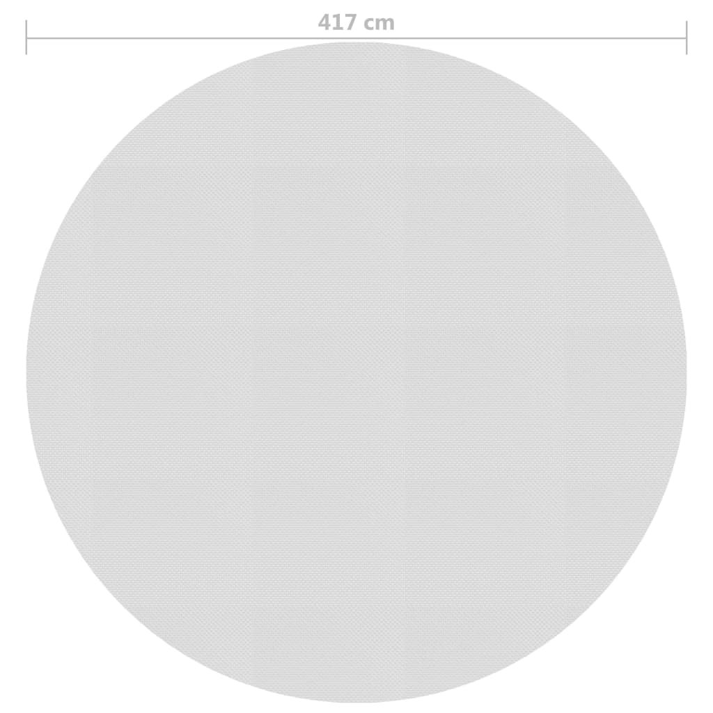 vidaXL Zwembadfolie solar drijvend 417 cm PE grijs