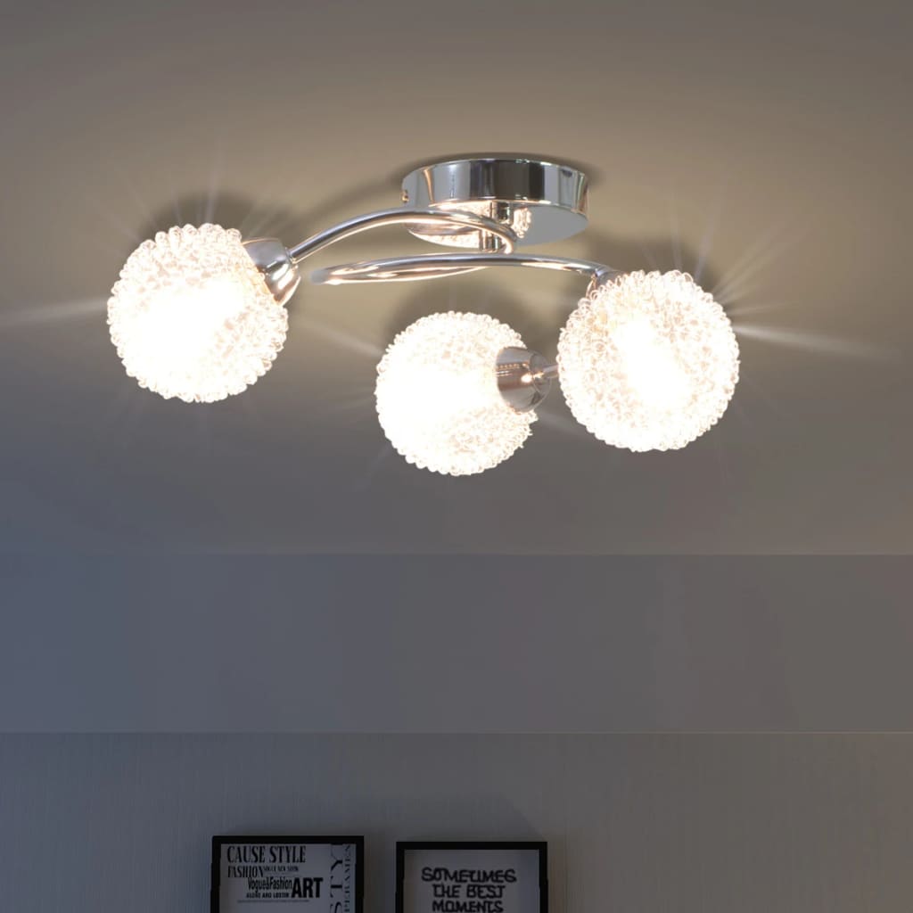 vidaXL Plafondlamp voor 3 G9 gloeilampen 120 W