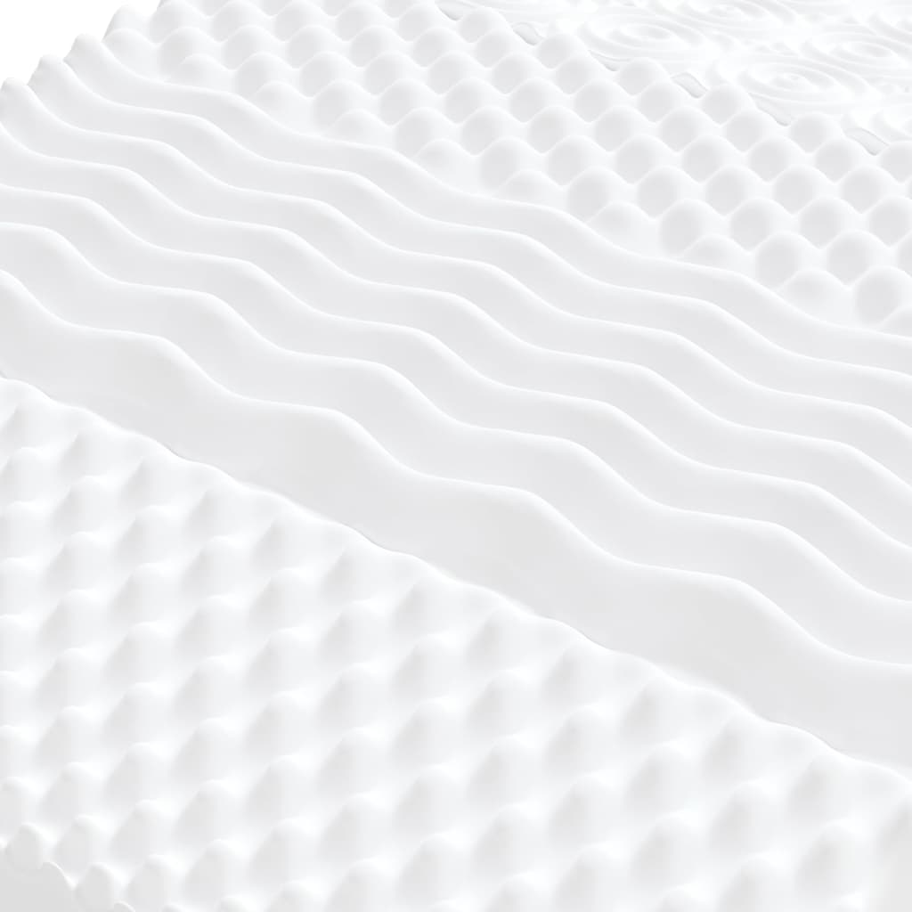 vidaXL Slaapbank met onderschuifbed en matrassen 80x200 cm stof crème
