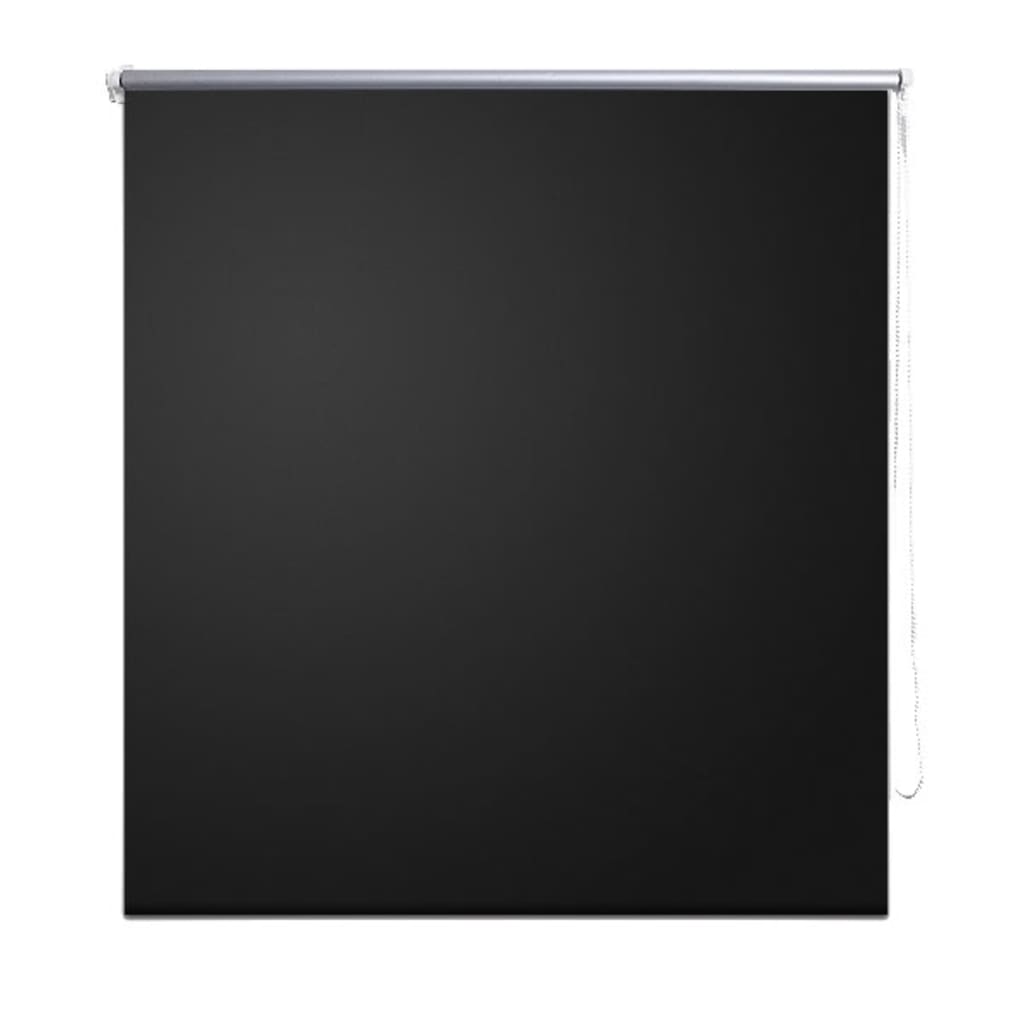 vidaXL Rolgordijn verduisterend 100 x 175 cm zwart