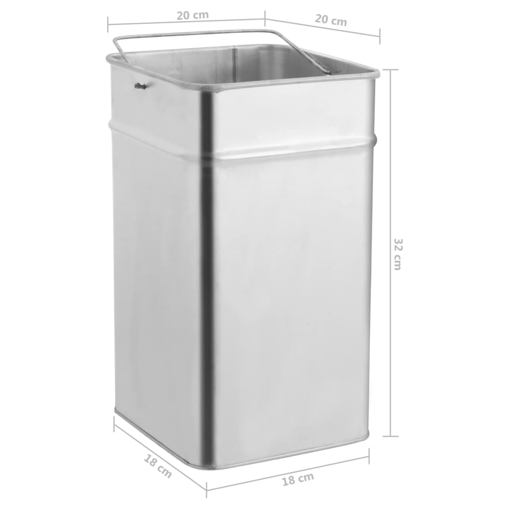 OHMG Vuilnisbak met staande asbak, 30 l, uitneembare binnenemmer