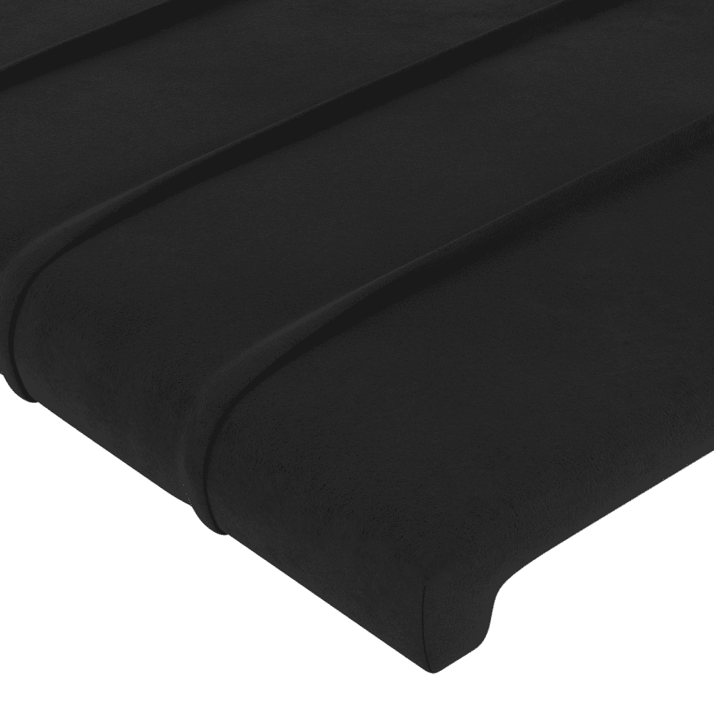 vidaXL Boxspring met matras fluweel zwart 180x200 cm