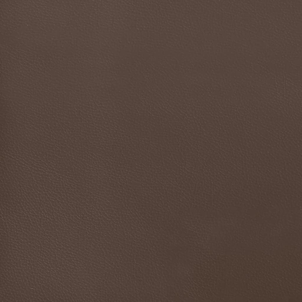 vidaXL Hoofdbord met randen 147x23x118/128 cm kunstleer bruin