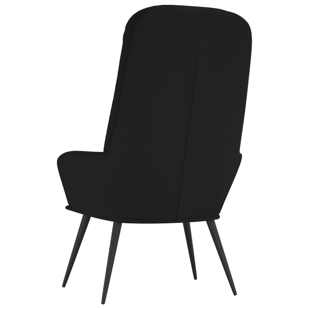 vidaXL Relaxstoel fluweel zwart