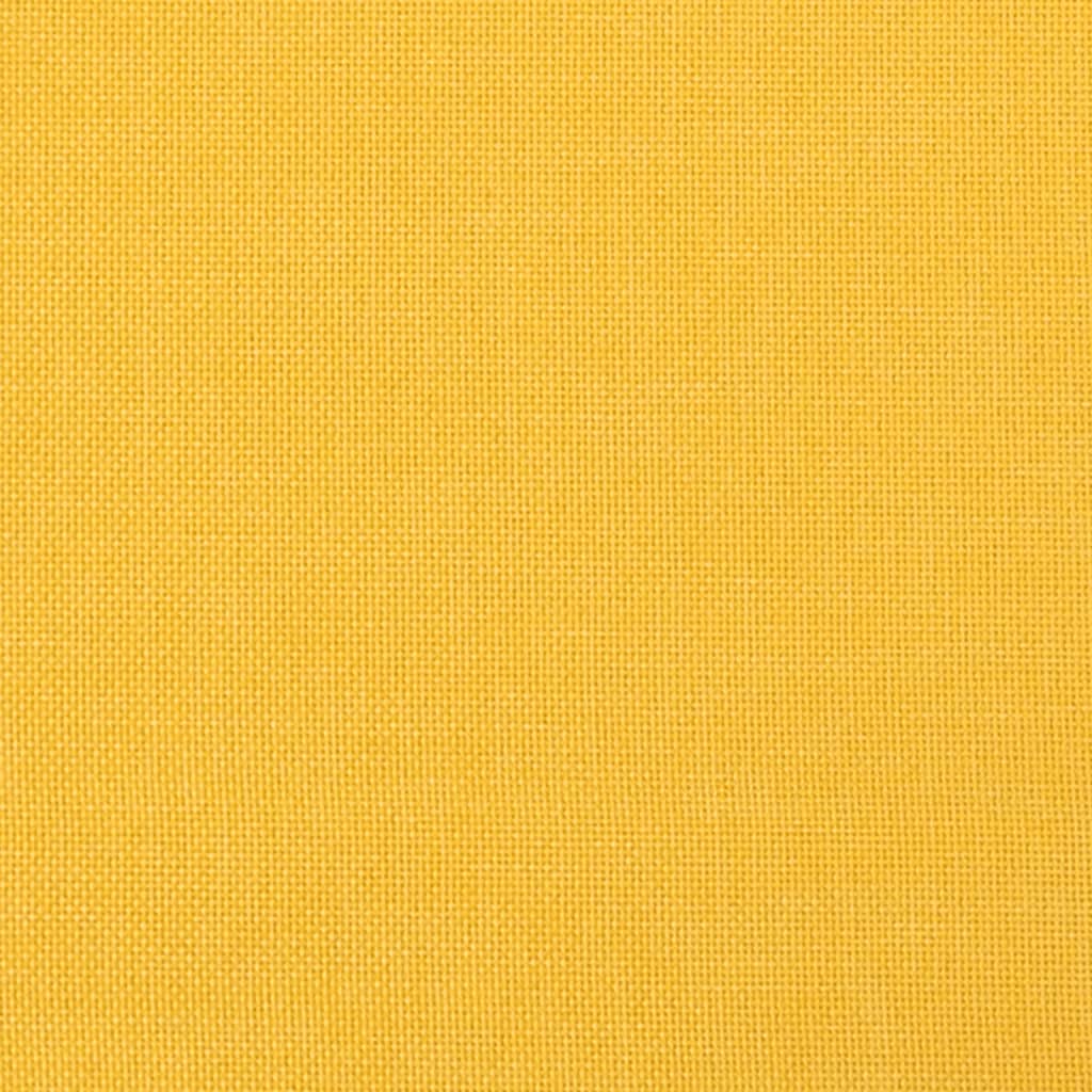 vidaXL Slaapbank 2-zits met 2 kussens stof geel
