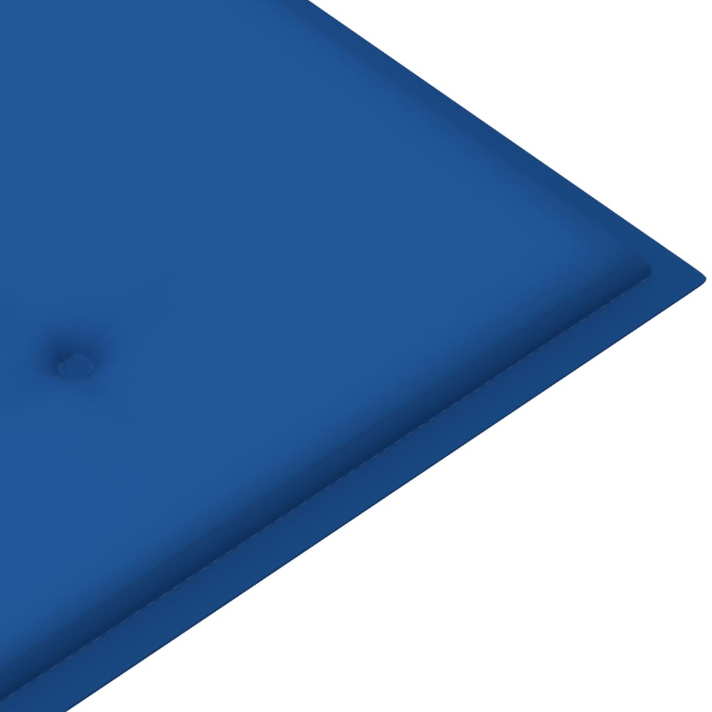 vidaXL Tuinbank stapelbaar met kussen 128,5 cm massief teakhout