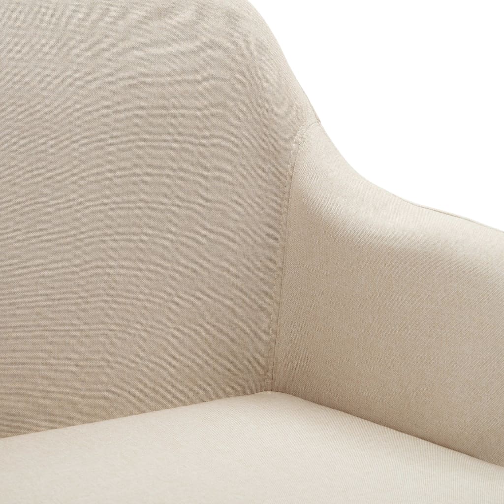 vidaXL Kantoorstoel draaibaar stof crème