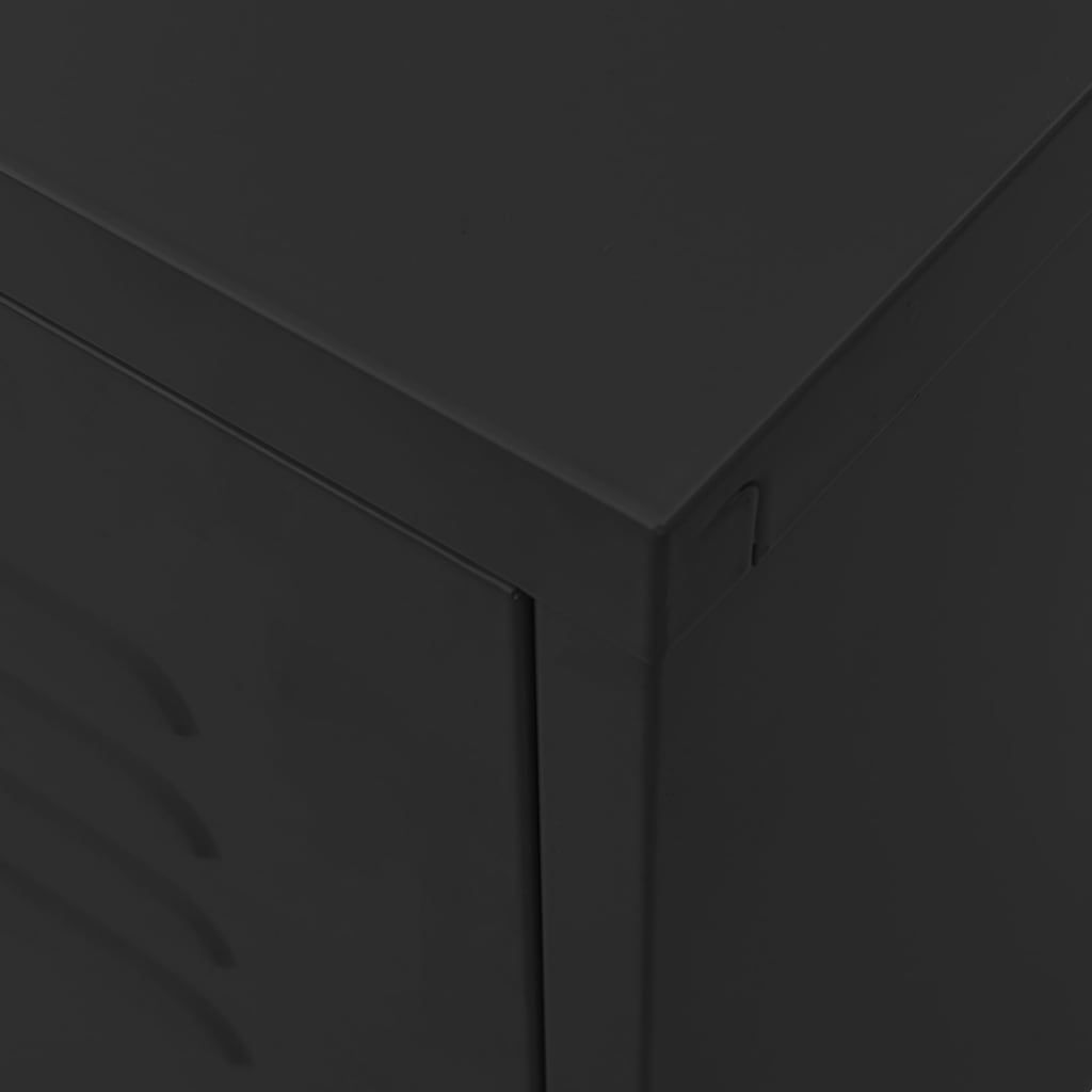 vidaXL Tv-meubel 105x35x50 cm staal zwart