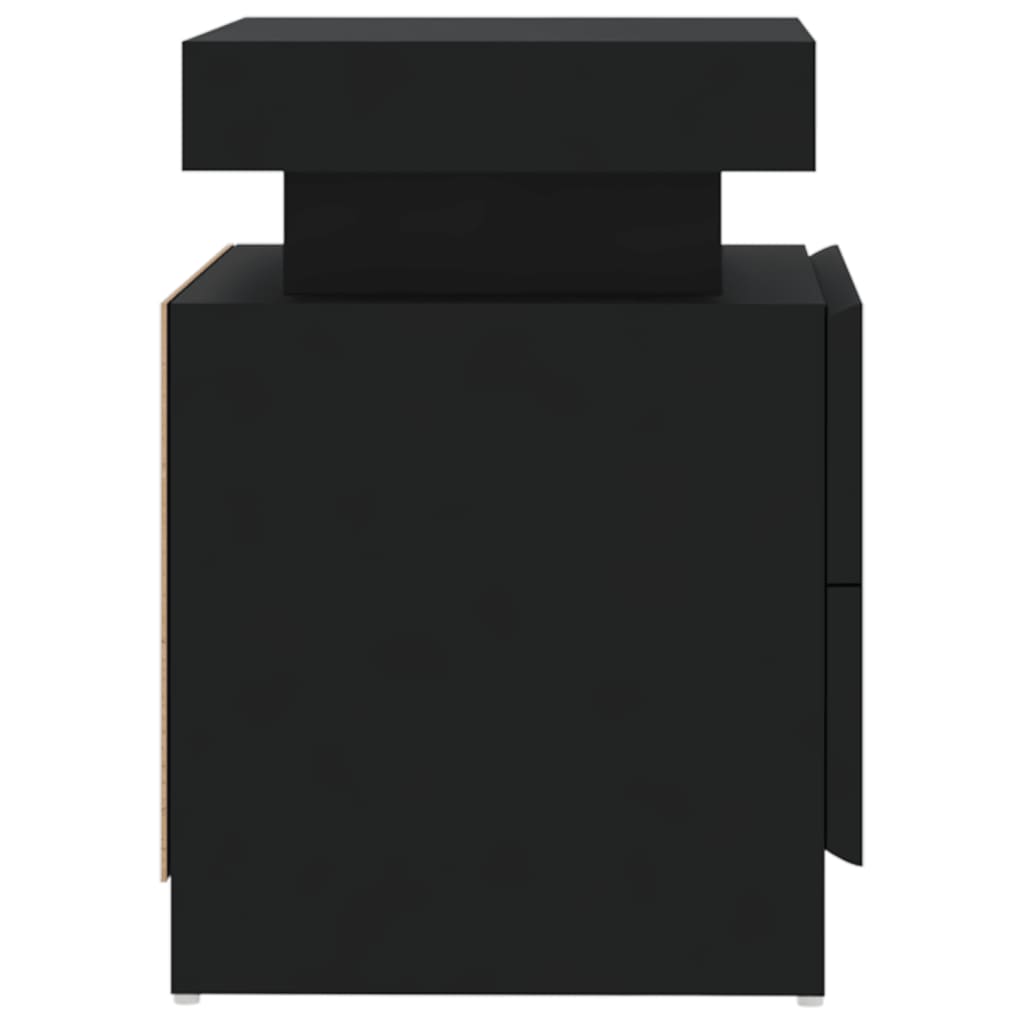 vidaXL Nachtkastje 45x35x52 cm spaanplaat zwart