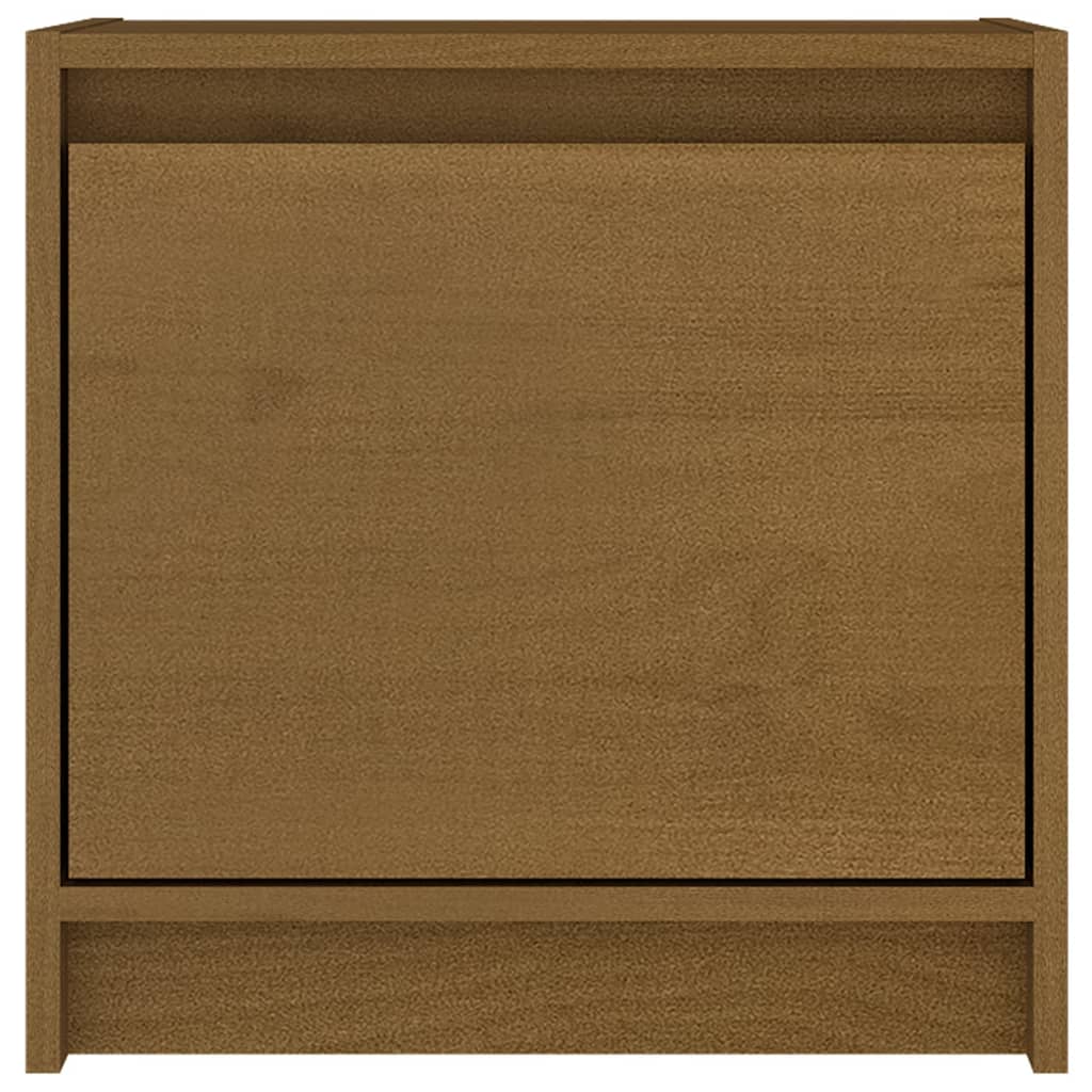 vidaXL Nachtkastje 40x30,5x40 cm massief grenenhout honingbruin