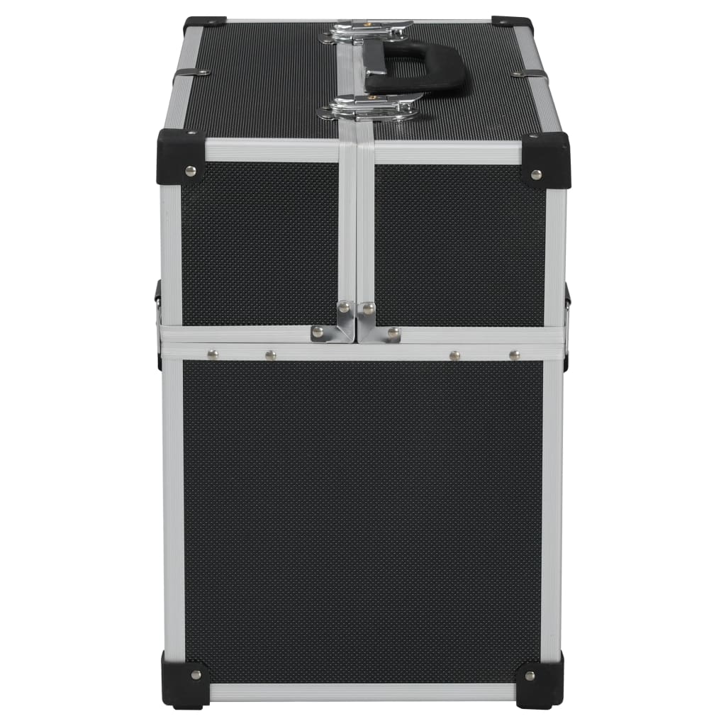 vidaXL Gereedschapskoffer 38x22,5x34 cm aluminium zwart