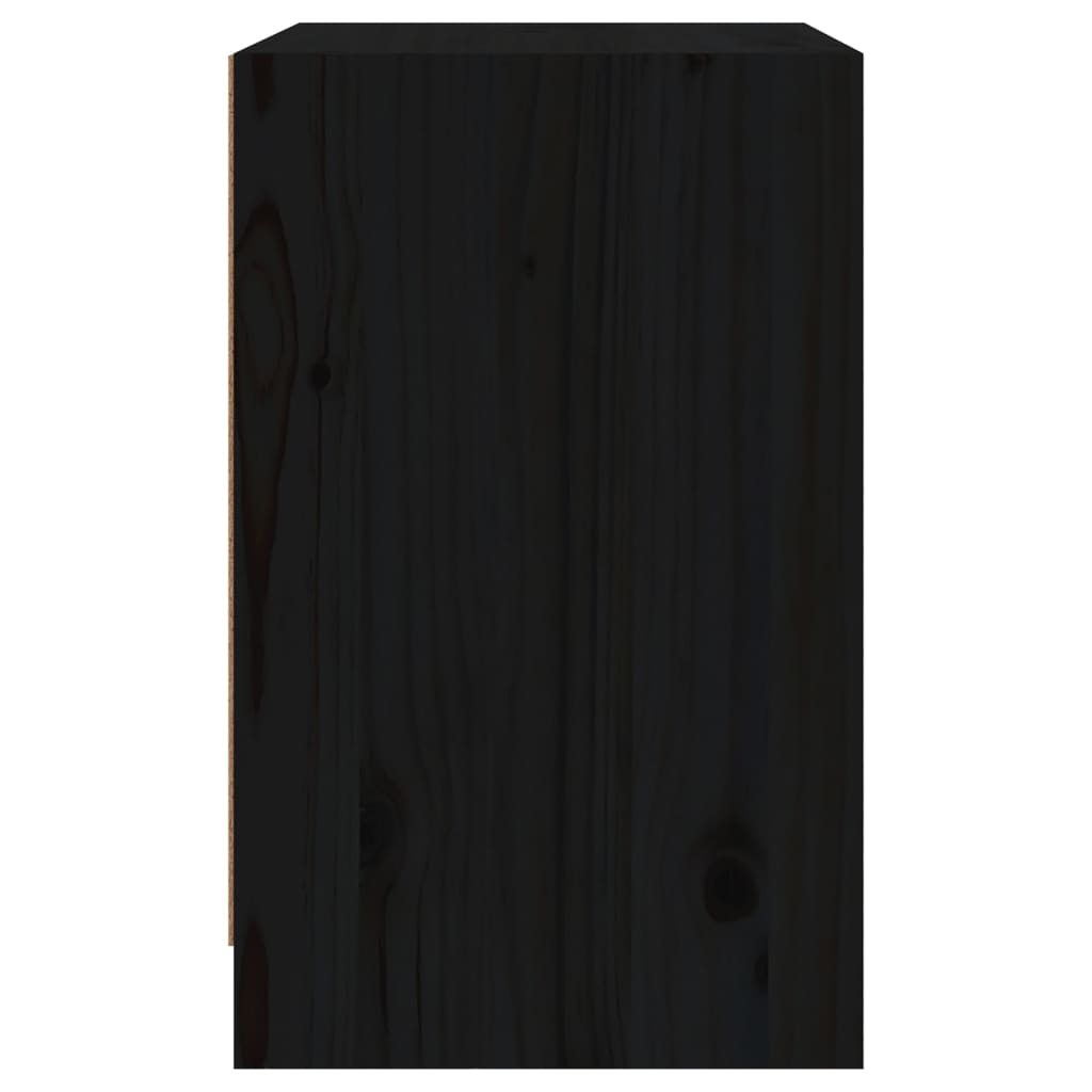 vidaXL Nachtkastjes 2 st 40x31x50 cm massief grenenhout zwart