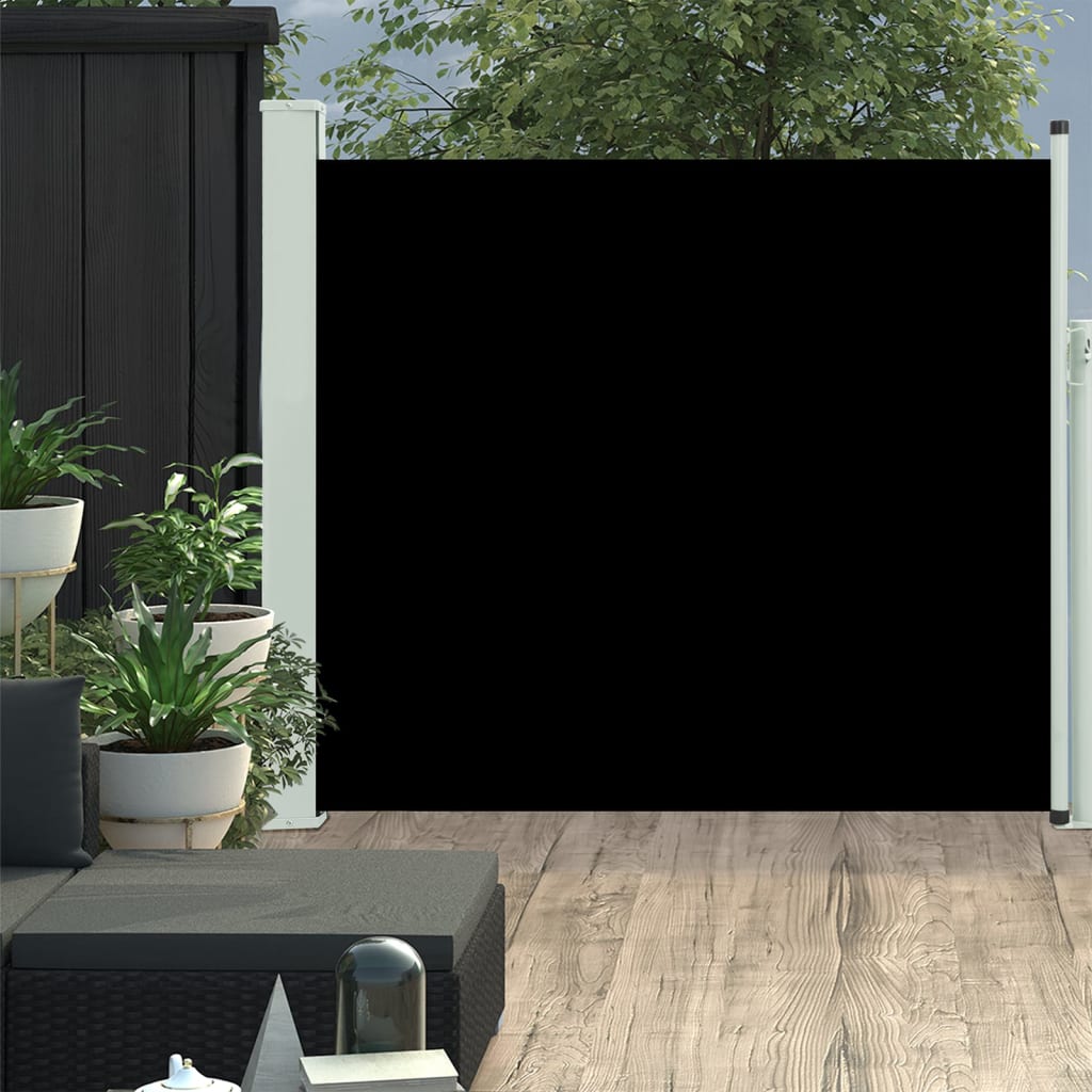vidaXL Tuinscherm uittrekbaar 100x300 cm zwart