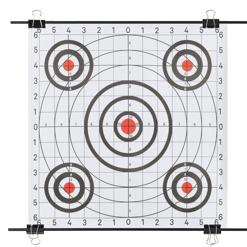 vidaXL Targetkaartstandaard met schietkaarten 78x76 cm staal
