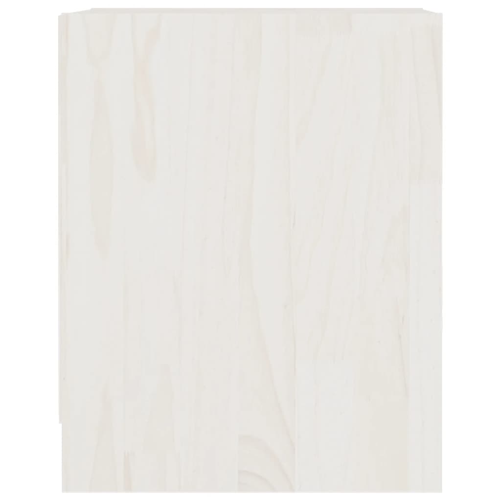 vidaXL Nachtkastjes 2st 35,5x33,5x41,5 cm massief grenenhout wit
