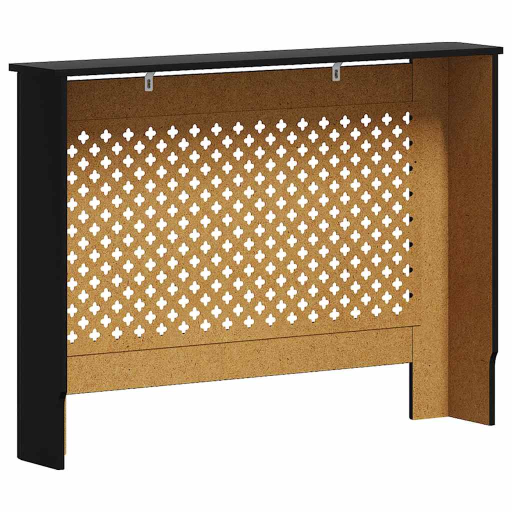 vidaXL Radiatorombouw 112x19x81,5 cm MDF zwart | al