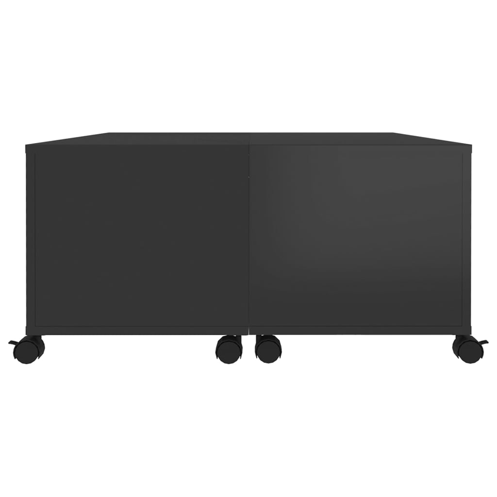 vidaXL Salontafel 75x75x38 cm spaanplaat hoogglans zwart