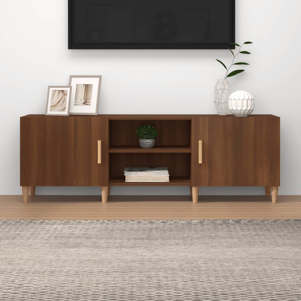 vidaXL Tv-meubel 150x30x50 cm bewerkt hout bruin eikenkleur