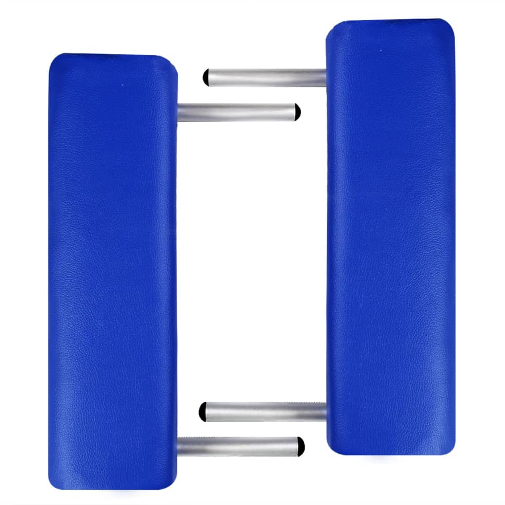 Inklapbare massagetafel 3 zones met aluminium frame (blauw)