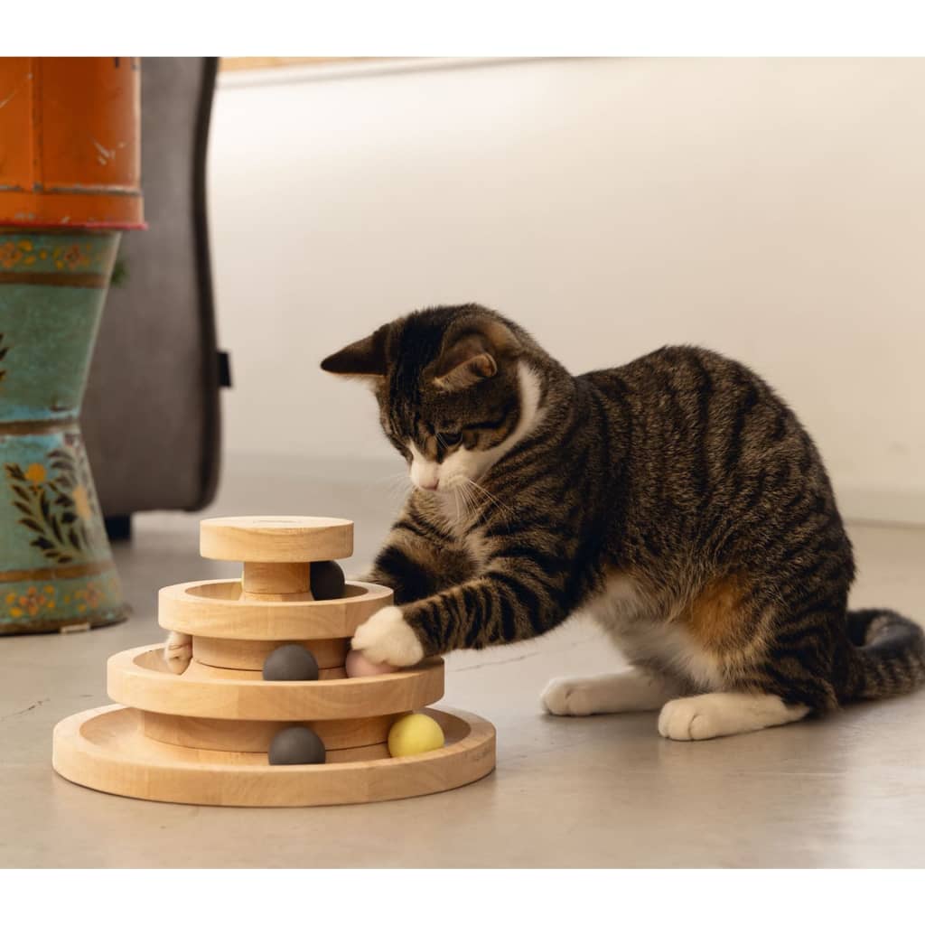 Designed by Lotte Kattenspeeltoren Mia 26x14,5 cm hout