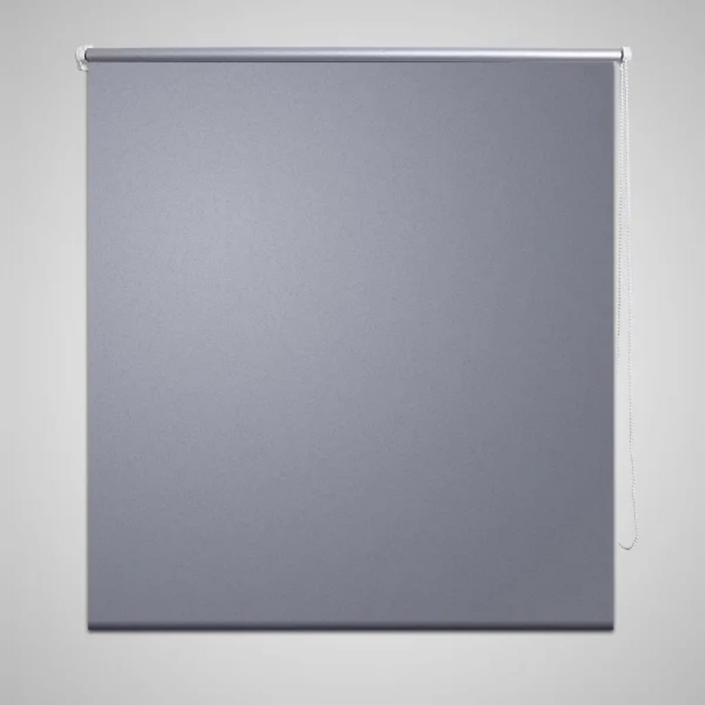vidaxL Rolgordijn verduisterend 160x175 cm grijs