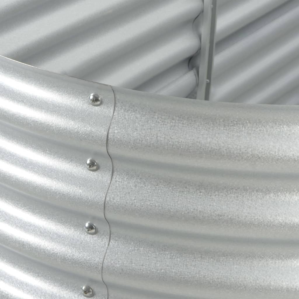 vidaXL Plantenbak verhoogd 320x80x44 cm gegalvaniseerd staal zilver