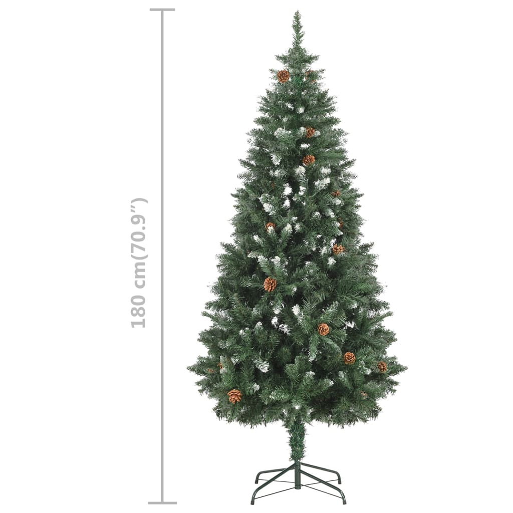vidaXL Kunstkerstboom met verlichting en kerstballen 180 cm