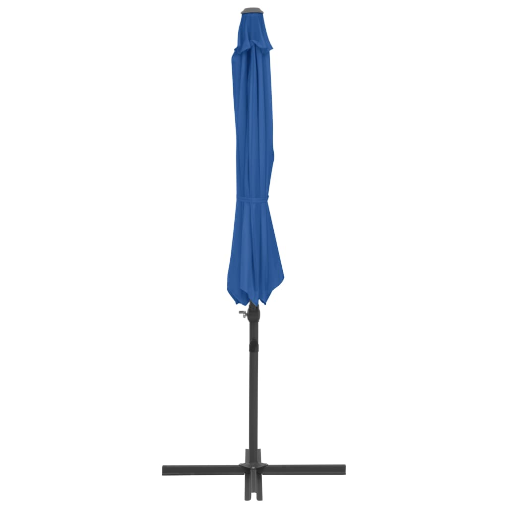 vidaXL Zweefparasol met stalen paal 300 cm azuurblauw