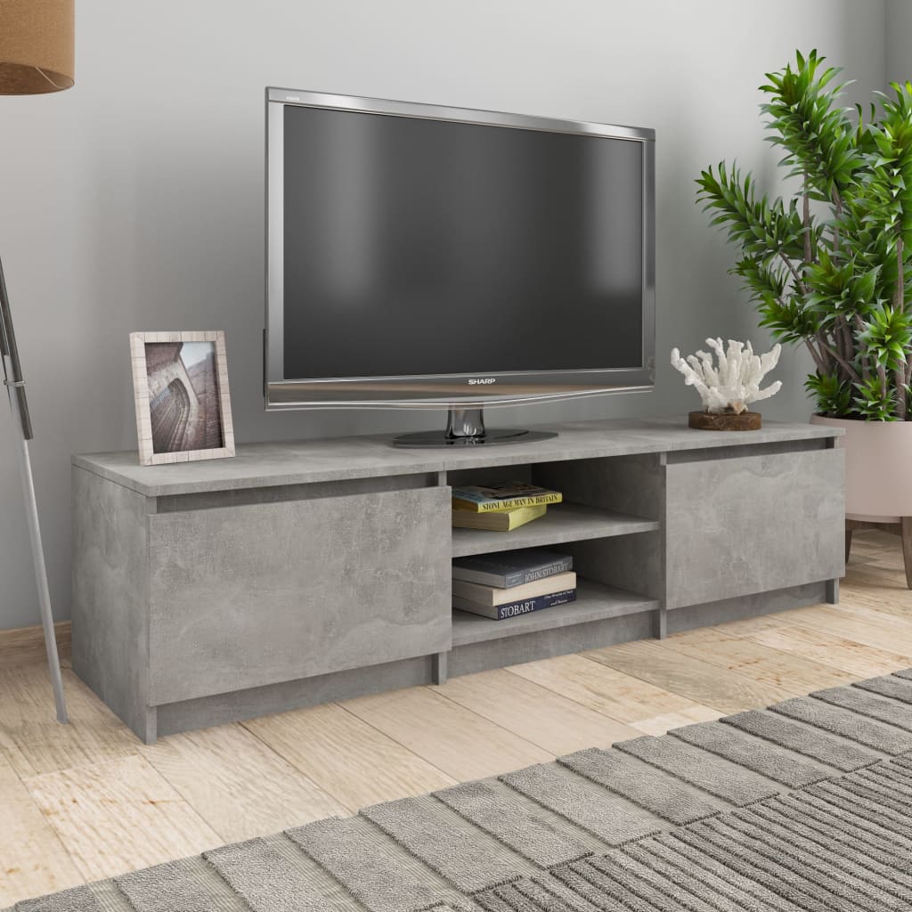 vidaXL Tv-meubel 140x40x35,5 cm bewerkt hout betongrijs