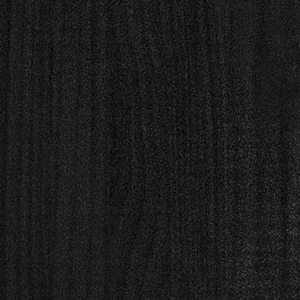 vidaXL Bijzetkast 35,5x33,5x76 massief grenenhout zwart