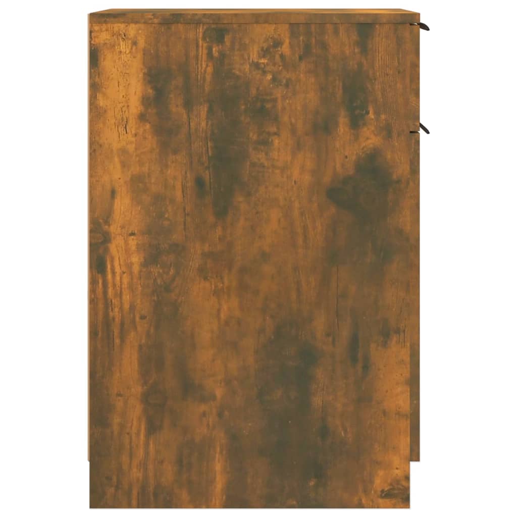 vidaXL Bureaukast 33,5x50x75 cm bewerkt hout gerookt eikenkleurig