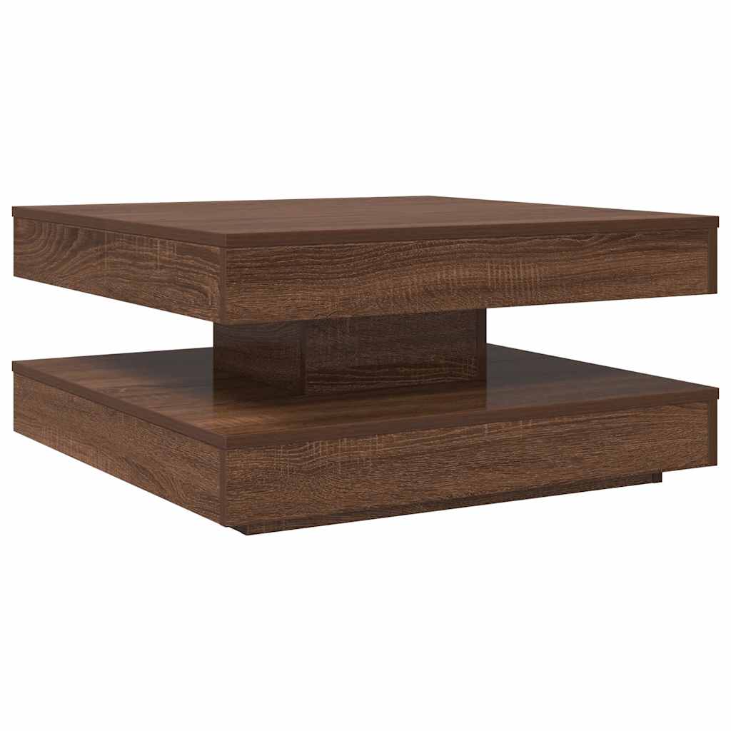 vidaXL Salontafel 360 graden draaibaar 50x50x34,5 cm sonoma eikenkleur