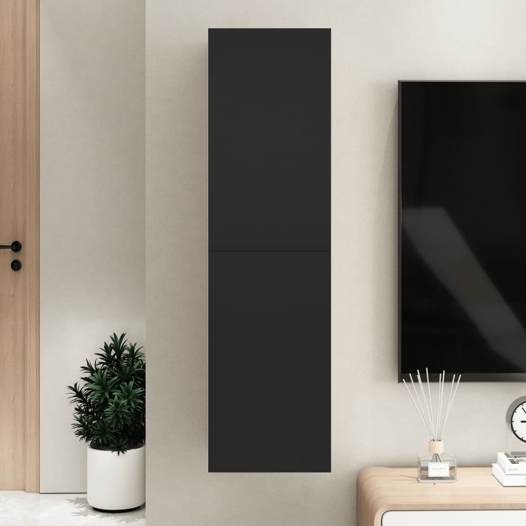 vidaXL Tv-meubel 30,5x30x110 cm bewerkt hout zwart