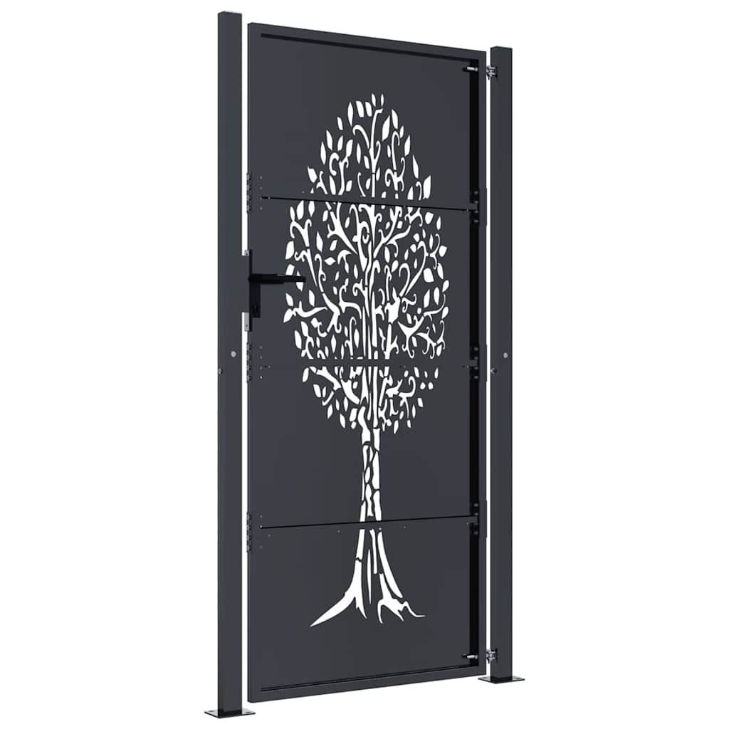 vidaXL Tuinpoort - Zwarte Stalen Poort - 100x150 cm