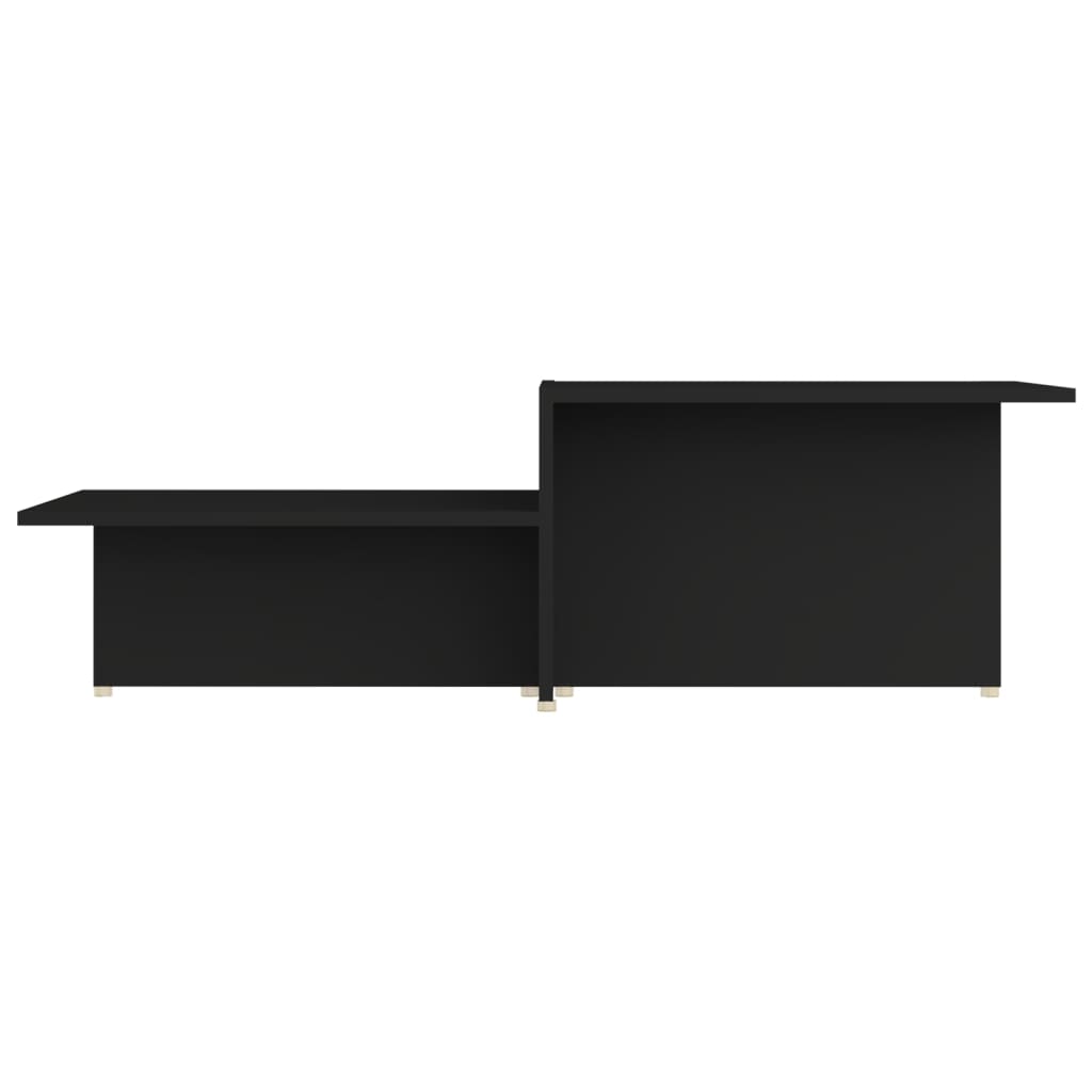 vidaXL Salontafel 111,5x50x33 cm bewerkt hout zwart