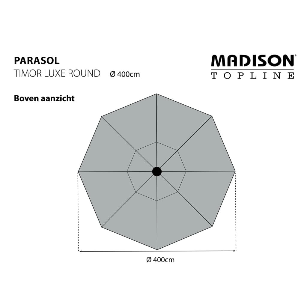 Madison Parasol Timor Luxe 400 cm ecru PAC8P016