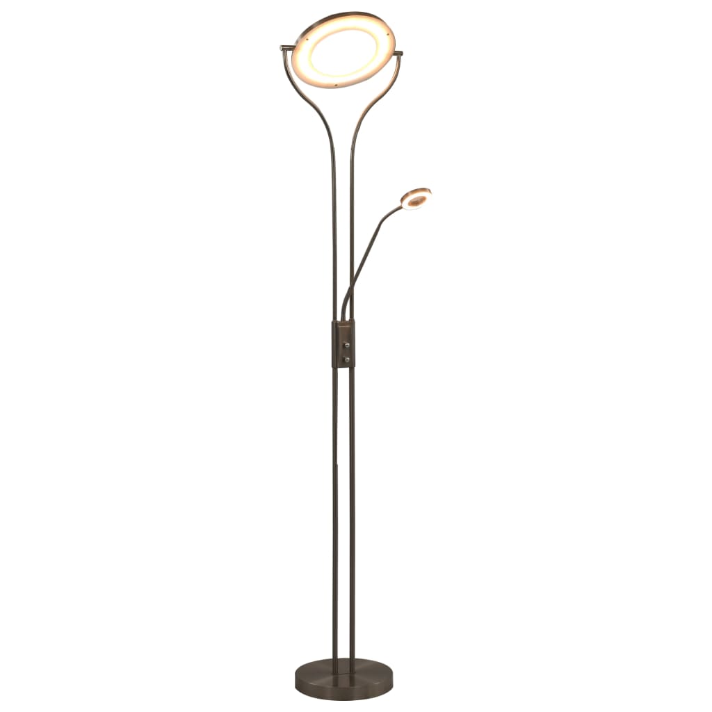 vidaXL Lamp staand 18 W dimbaar 180 cm zilverkleurig