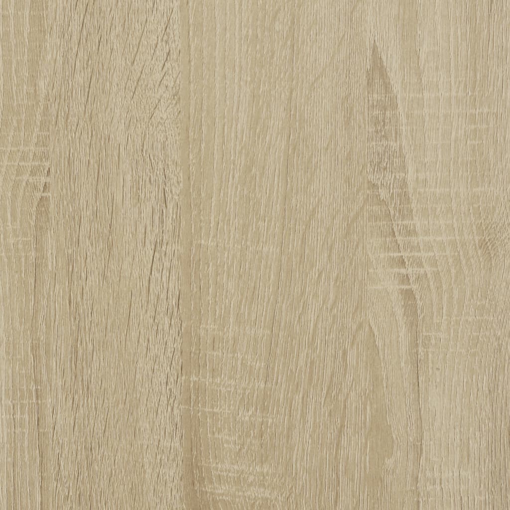 vidaXL Salontafel 95x95x45 cm bewerkt hout en metaal sonoma eikenkleur